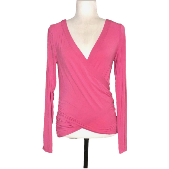 Anthropologie Tops - Anthropologie pink crossover top